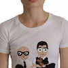Dolce & Gabbana White #DGFamily Patch Top Cotton T-shirt