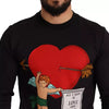 Dolce & Gabbana Black Cupid Print Hoodie Sweatshirt Sweater