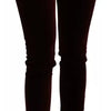 Dolce & Gabbana Bordeaux Velvet Stretch Slim Fit Pants