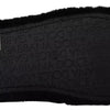 Dolce & Gabbana Black Polyester Faux Fur Mens Flats Sandals Shoes