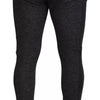 Dolce &amp; Gabbana – Graue Skinny-Hose aus Viskose mit Chevron-Muster