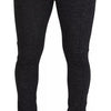 Dolce &amp; Gabbana – Graue Skinny-Hose aus Viskose mit Chevron-Muster
