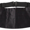Dolce & Gabbana Black Silk Dotted Waist Tuxedo Belt Cummerbund