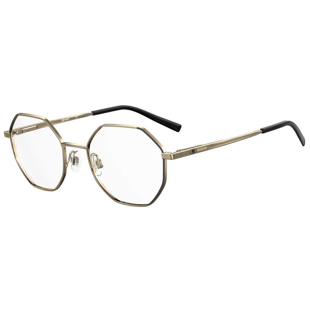 M Missoni Brille aus schwarzem Metall (Gestell)