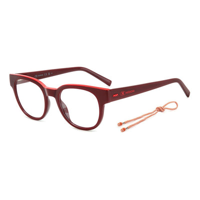 M Missoni Brille aus rotem Kunstharz (Gestell)