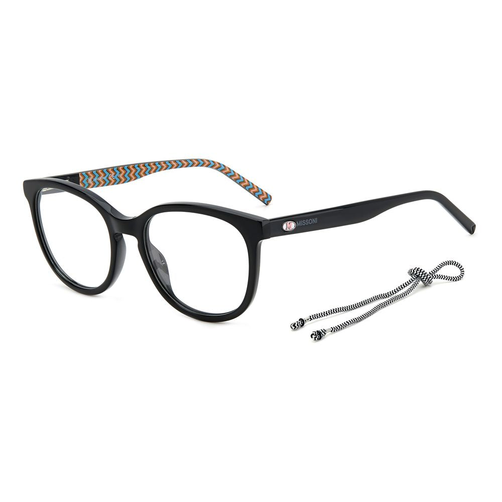 M Missoni Brille aus schwarzem Acetat (Gestell)