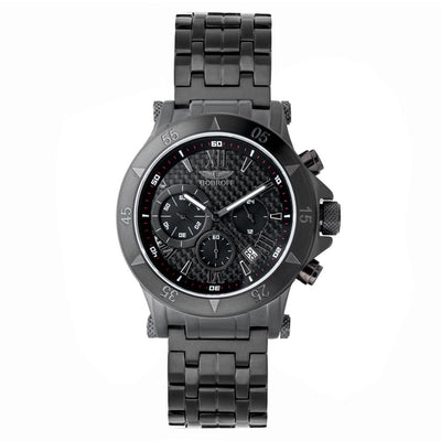 Bobroff Schwarze Edelstahl-Dresswatch