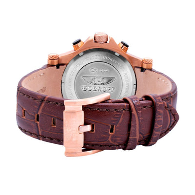 Bobroff Armbanduhr aus braunem Leder