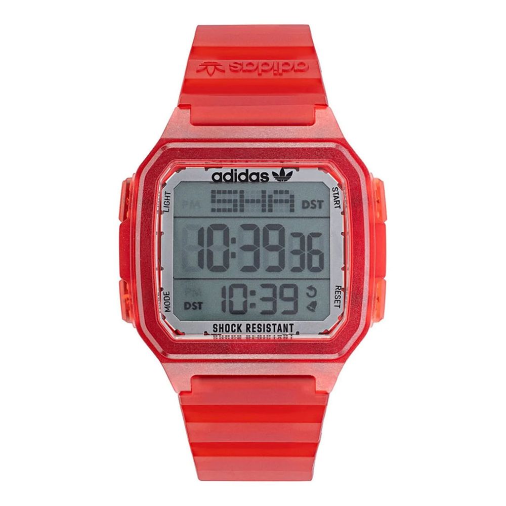 Adidas Digitaluhr aus rotem Harz