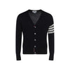 Thom Browne Blue Fleece Wool Cardigan