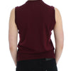 Dolce & Gabbana Red Sleeveless Crewneck Vest Pullover