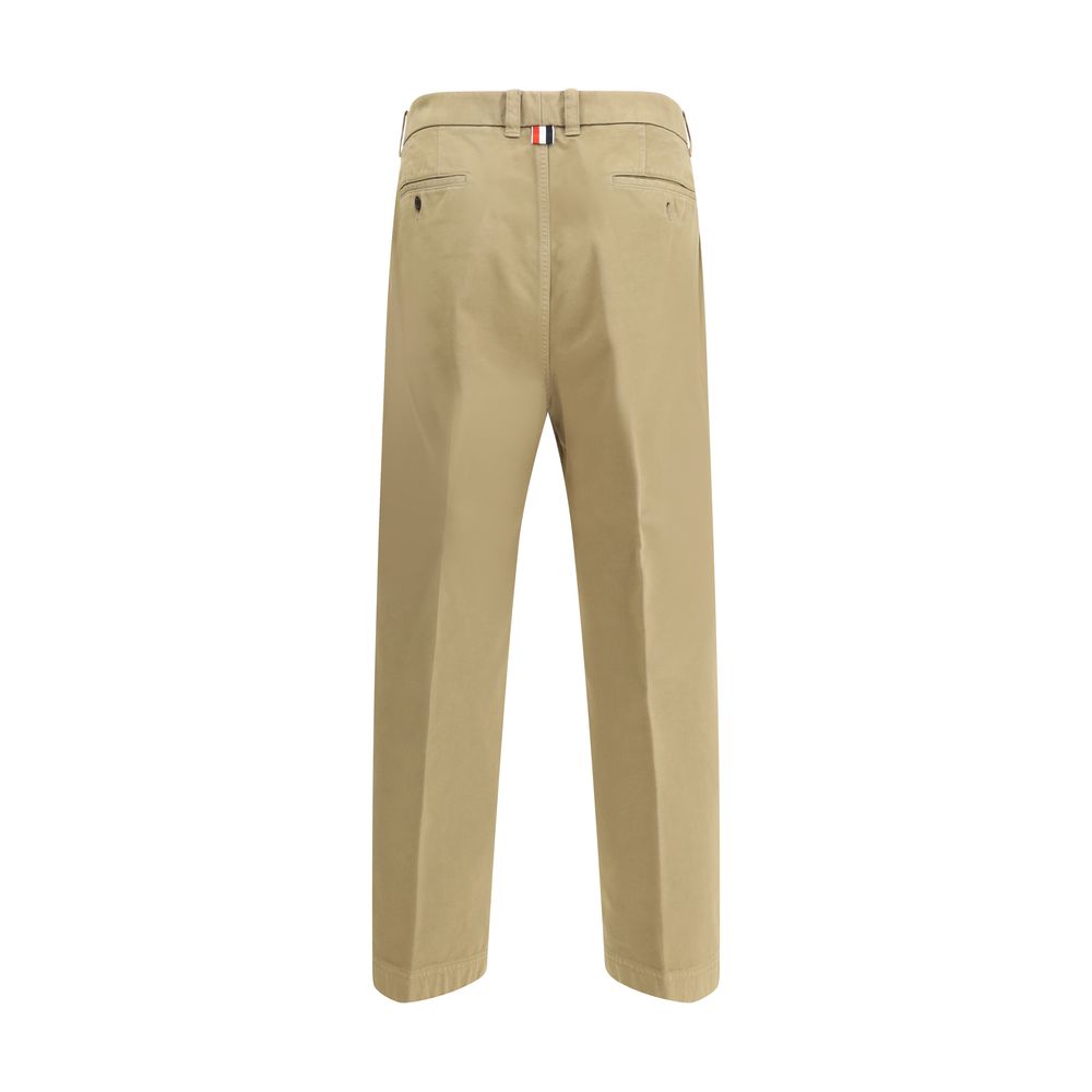 Thom Browne Beige Baumwoll-Freizeithose