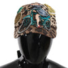 Dolce & Gabbana Brown Leopard Sequin Sicily Applique Baseball Hat