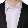 Dolce & Gabbana Black Stripe Wool Single Breasted Blazer