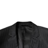 Dolce & Gabbana Black Stripe Wool Single Breasted Blazer