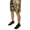 Dolce & Gabbana Multicolor Patchwork Silk Men Chino Shorts