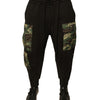 Dolce &amp; Gabbana – Schwarze Jogginghose aus Baumwolle mit Camouflage-Muster