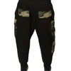 Dolce &amp; Gabbana – Schwarze Jogginghose aus Baumwolle mit Camouflage-Muster