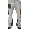 Dolce & Gabbana Light Blue Cotton Cargo Straight Denim Jeans