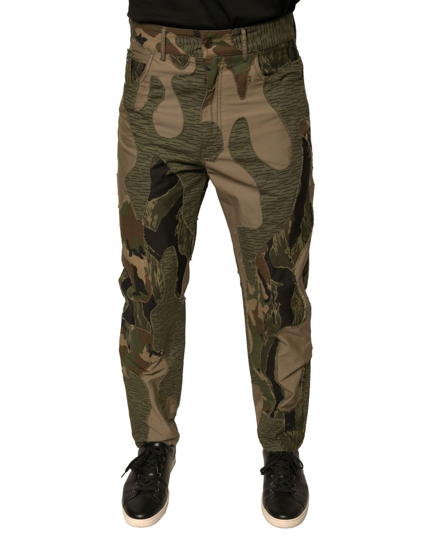 Dolce &amp; Gabbana Mehrfarbige Camouflage-Baumwollhose
