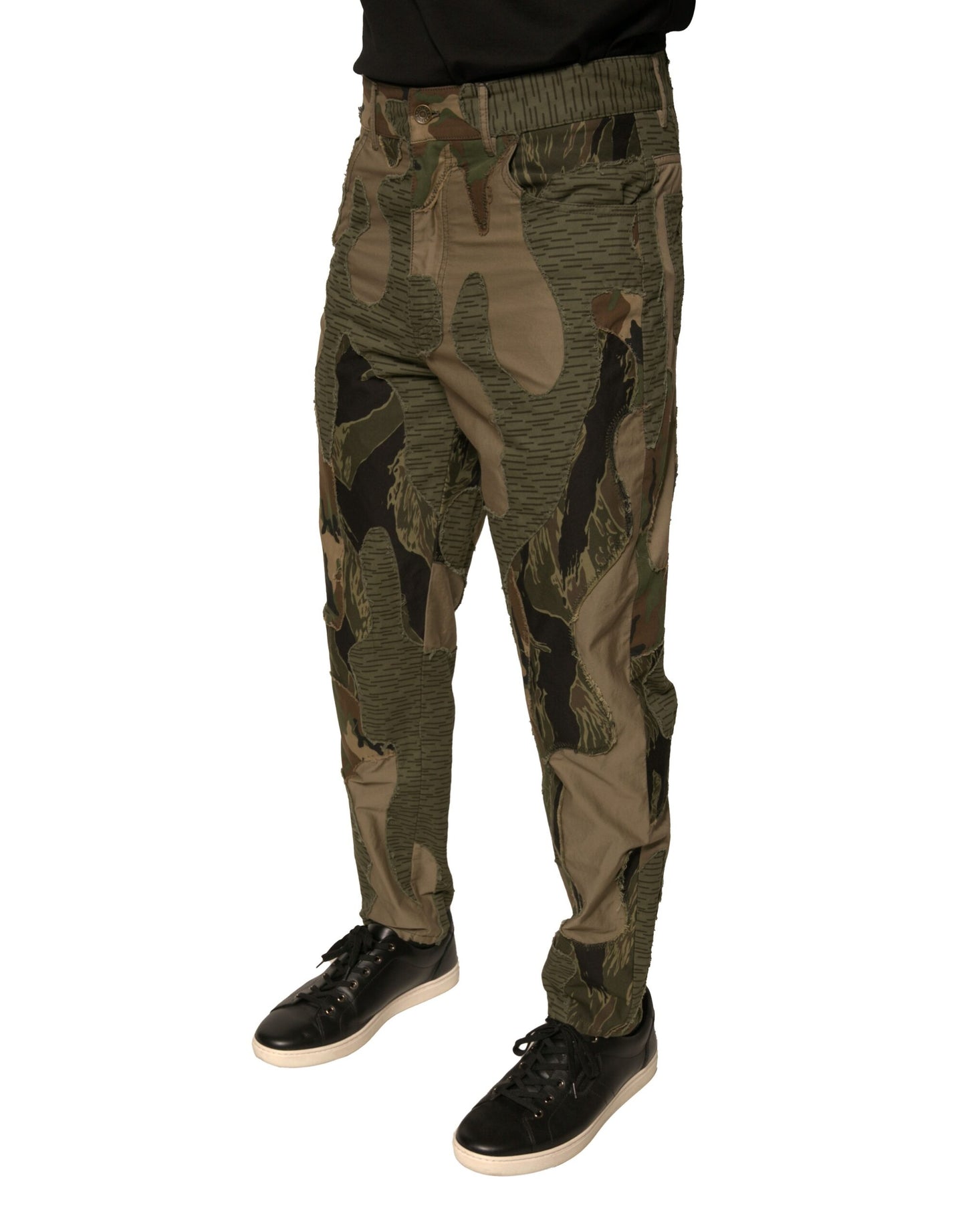 Dolce &amp; Gabbana Mehrfarbige Camouflage-Baumwollhose