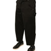 Dolce & Gabbana Black Cotton Mid Waist Cropped Pants