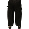 Dolce & Gabbana Black Cotton Mid Waist Cropped Pants