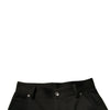 Dolce & Gabbana Black Cotton Mid Waist Cropped Pants