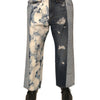 Dolce &amp; Gabbana Mehrfarbige Patchwork-Jeans aus Baumwolle mit geradem Schnitt für Herren
