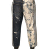 Dolce &amp; Gabbana Mehrfarbige Patchwork-Jeans aus Baumwolle mit geradem Schnitt für Herren