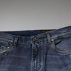 Dolce &amp; Gabbana – Blaue Skinny-Jeans aus zerfetztem Baumwollstretch