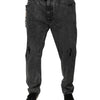 Dolce & Gabbana Dark Gray Cotton Skinny Denim Jeans
