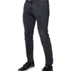 Dolce &amp; Gabbana Dunkelgraue Skinny-Jeans aus Baumwolle
