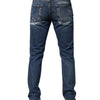 Dolce & Gabbana Blue Cotton Tattered Skinny Denim Jeans