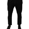 Dolce & Gabbana Black Cotton Stretch Logo Skinny Denim Jeans