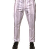 Dolce & Gabbana White Stripe Cotton Dress Skinny Pants