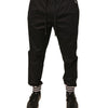 Dolce &amp; Gabbana – Schwarze Jogginghose aus Baumwollstretch