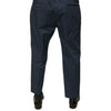 Dolce &amp; Gabbana Blaue Herren-Enge Anzughose aus Baumwolle