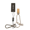 Dolce & Gabbana Silver Brass Chain Beaded Logo Plaque Keychain Keyring
