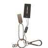 Dolce & Gabbana Silver Brass Chain Beaded Logo Plaque Keychain Keyring