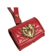 Dolce & Gabbana Black Leather Devotion Heart Strap Airpod Case