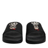 Dolce & Gabbana Black Leather Slides Sandals Beachwear Shoes