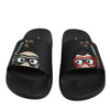 Dolce & Gabbana Black Divers Leather Flats Slides Sandals Beachwear Shoes