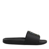 Dolce & Gabbana Black Divers Leather Flats Slides Sandals Beachwear Shoes
