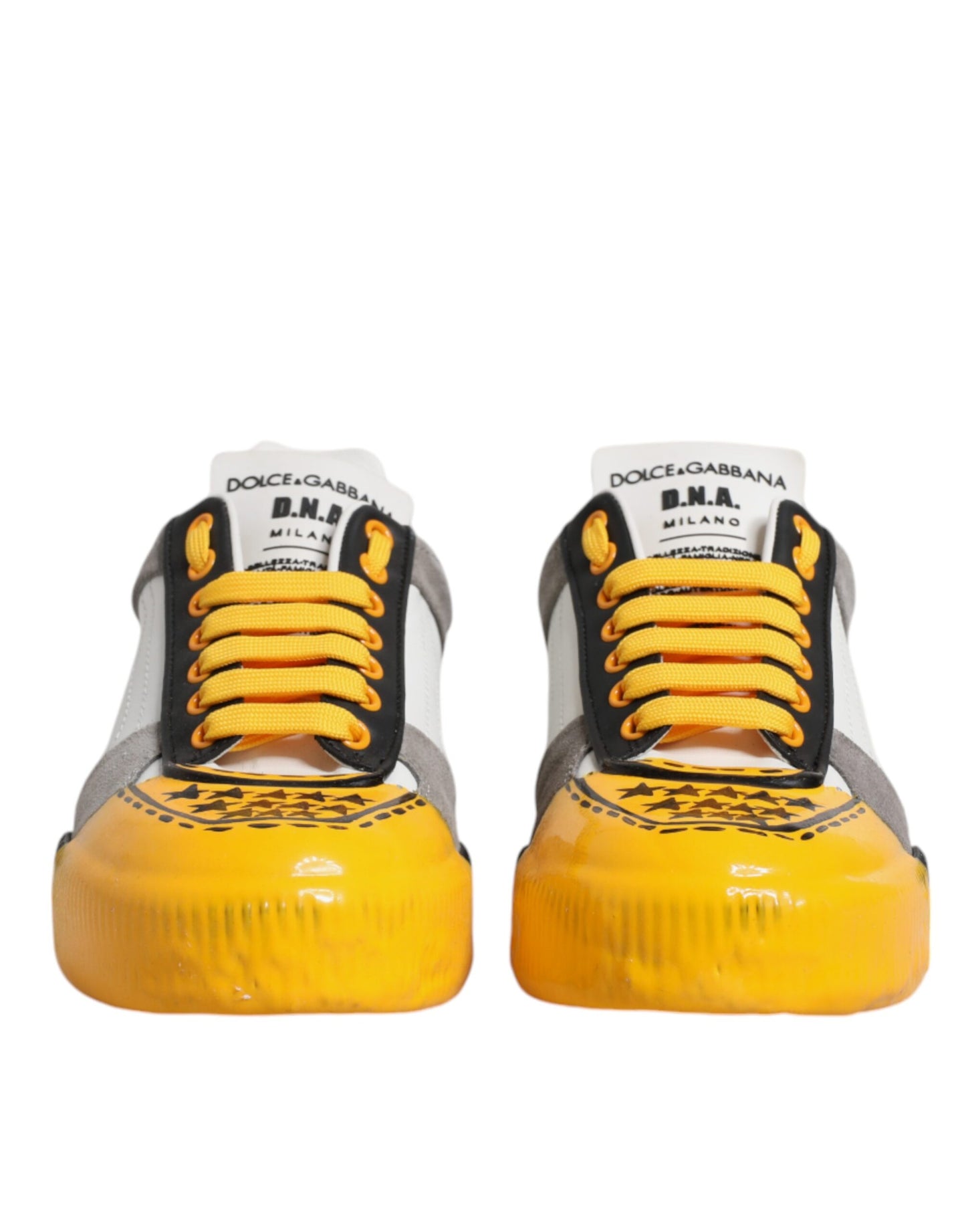 Baskets basses en cuir multicolores Dolce &amp; Gabbana DNA