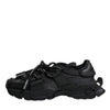 Dolce & Gabbana Black Low Top Space Lace Up Sneakers Shoes