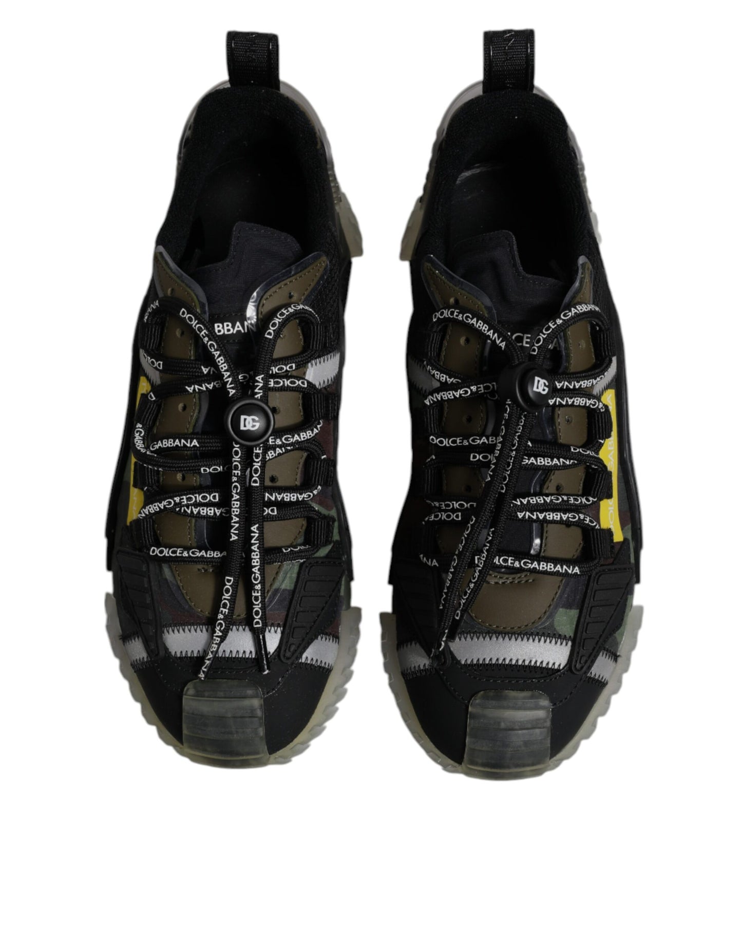 Dolce &amp; Gabbana Schwarz Grün Camo NS1 Low Top Sneakers Schuhe