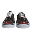 Dolce & Gabbana Black Tropical Print Low Top Sneakers Shoes