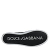 Dolce & Gabbana Black Tropical Print Low Top Sneakers Shoes