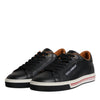 Dolce & Gabbana Black Leather Low Top Men Sneakers Shoes